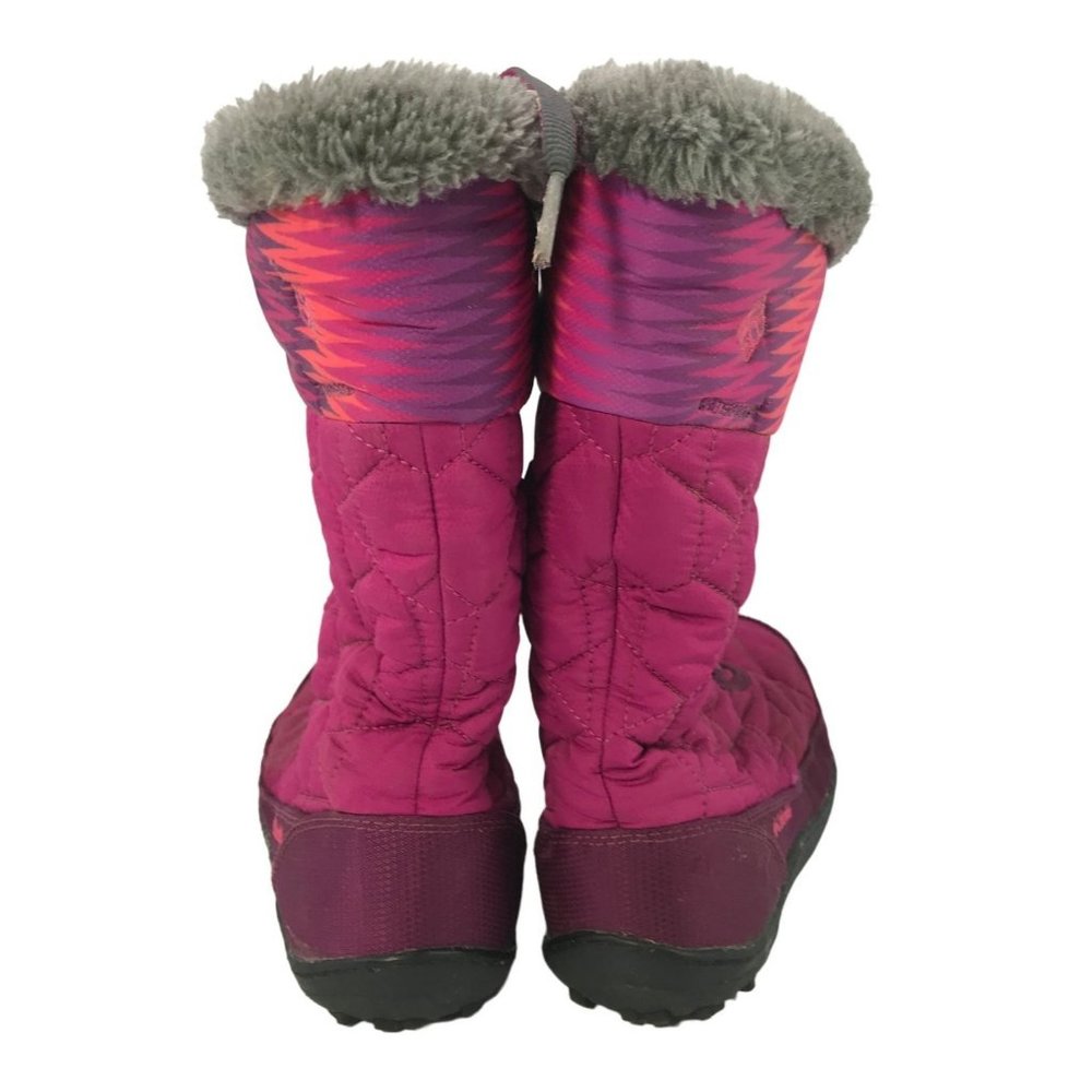 Columbia Womens Minx Mid Quilted Pink Faux Fur Lace Up Winter Snow Boots Sz 5 - Picture 6 of 9